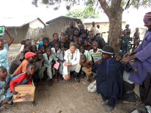 Greg visiting the local village, north-west Nigeria.